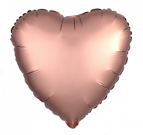 Agura сердце 19'/ сатин (мистик)-розовое золото 751749 Фольга
