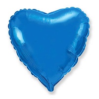 FM 18" сердце Синее без рисунка фольгированный шар