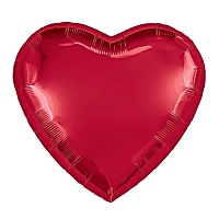 Agura сердце 36'/  (в упаковке) красный 224944 Фольга